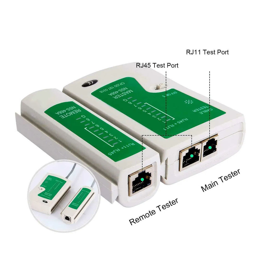 LAN тестер для кабеля RJ45, RJ11