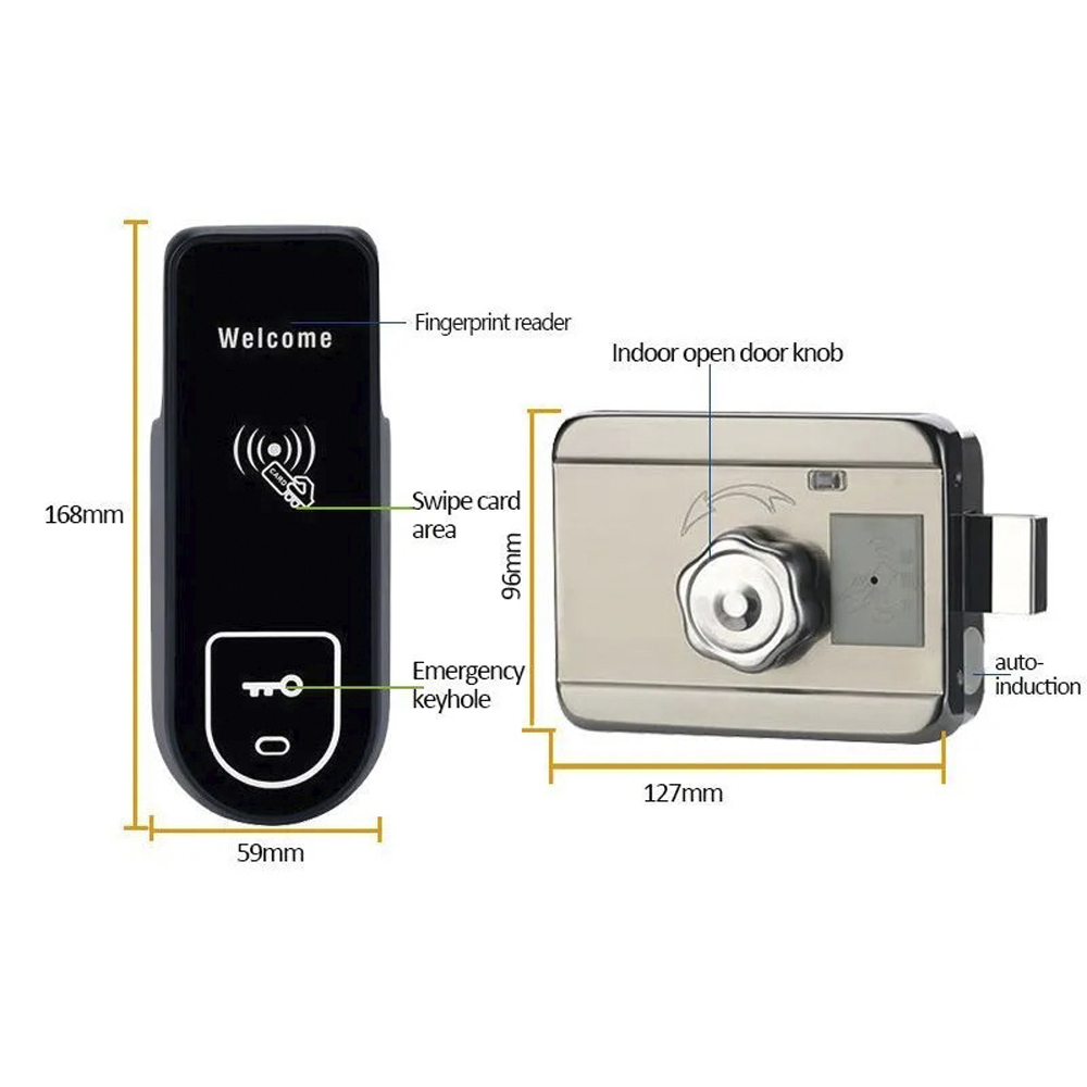 ZAMOK 2355 (Fingerprint/ Pasword/ Card/ WiFi/ BluTooth/ NFC/ APP/ TUYA)