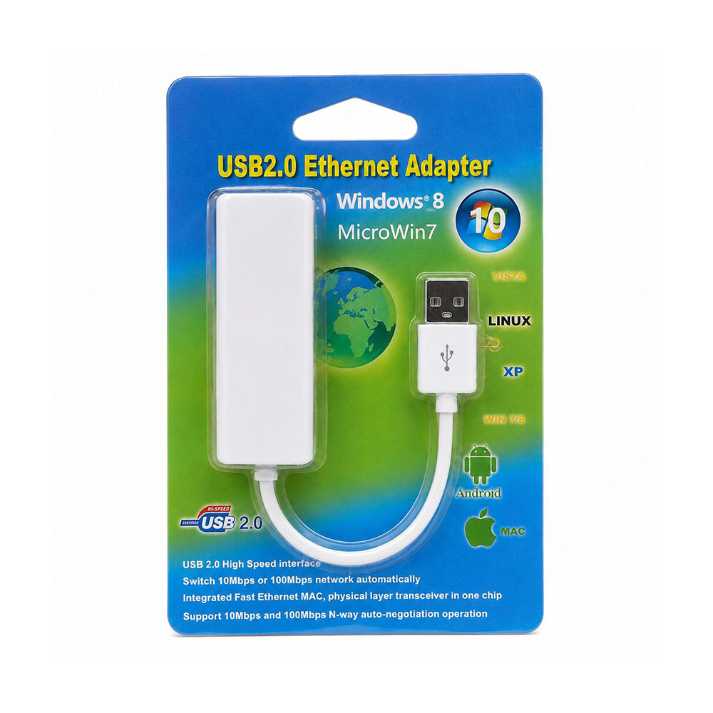 Кабель переходник с USB-А на RJ-45 (100 Mb)
