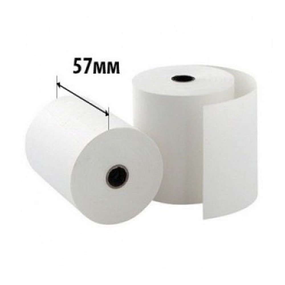 Бумага для чековых аппаратов 57мм x 25м