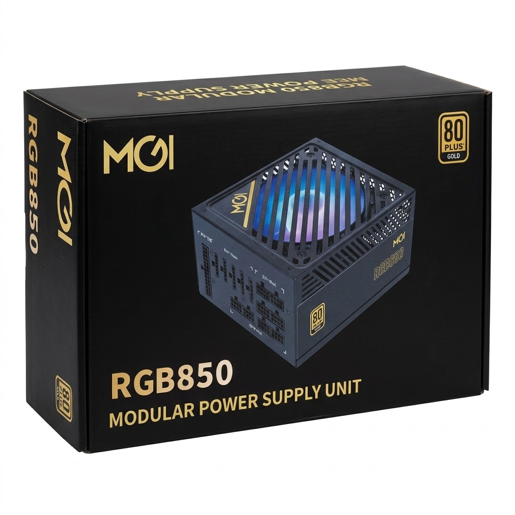 Блок питания для ПК MQI 850W 80+ Gold Power Supply Modular with RGB Fan