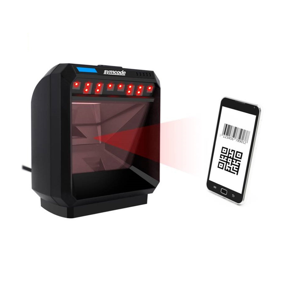 Сканер штрих-кода Symcode MJ-4300D, 2D, черный, настольный