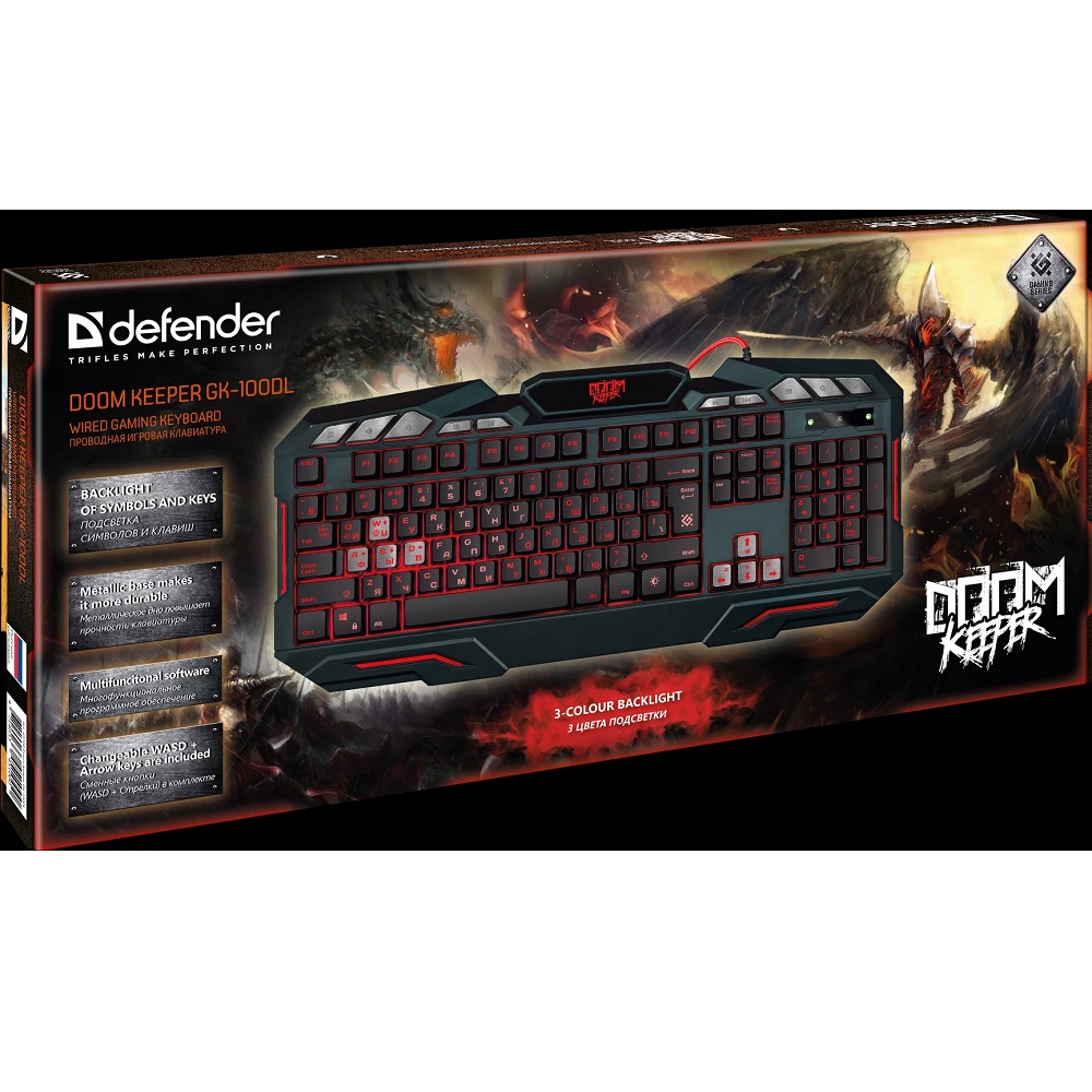 Проводная клавиатура Defender Doom Keeper GK-100DL