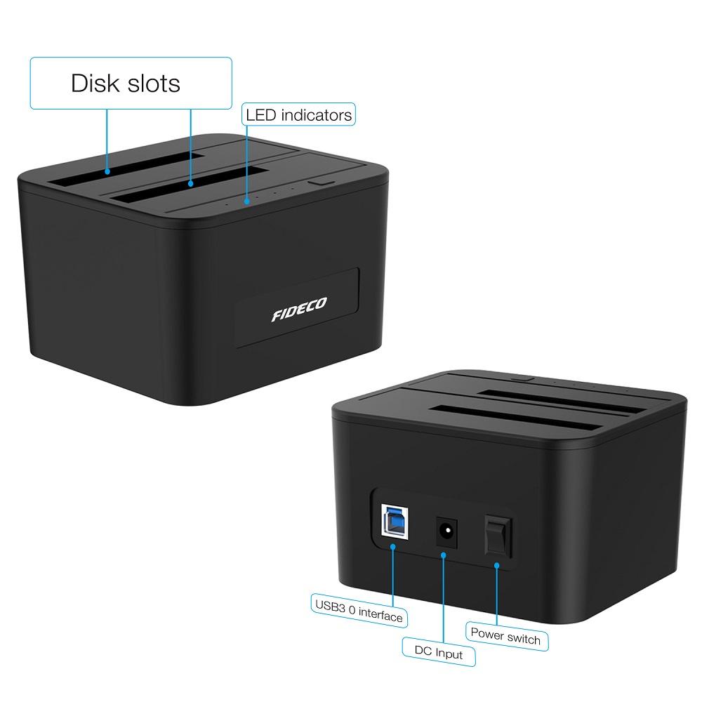 Док-станция для жесткого диска Y842 2xHdd/Ssd 2.5"/3.5"/USB3.0