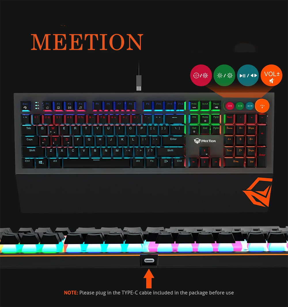 Проводная клавиатура Meetion MK500