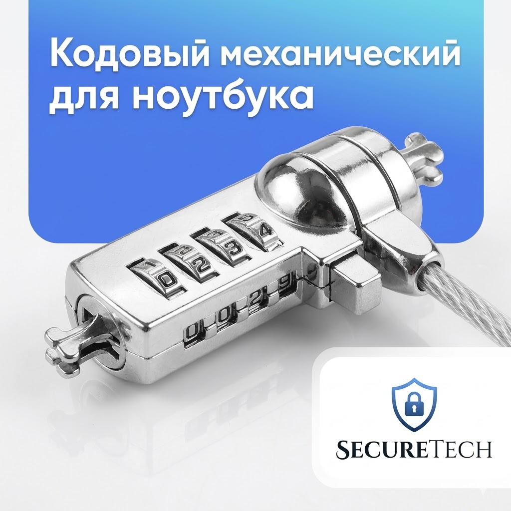 Кодовый механический замок для ноутбука