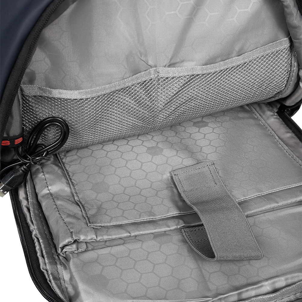 Рюкзак модель 20061, Oxford материал, размер 27x45x14 см, Usb, синий 