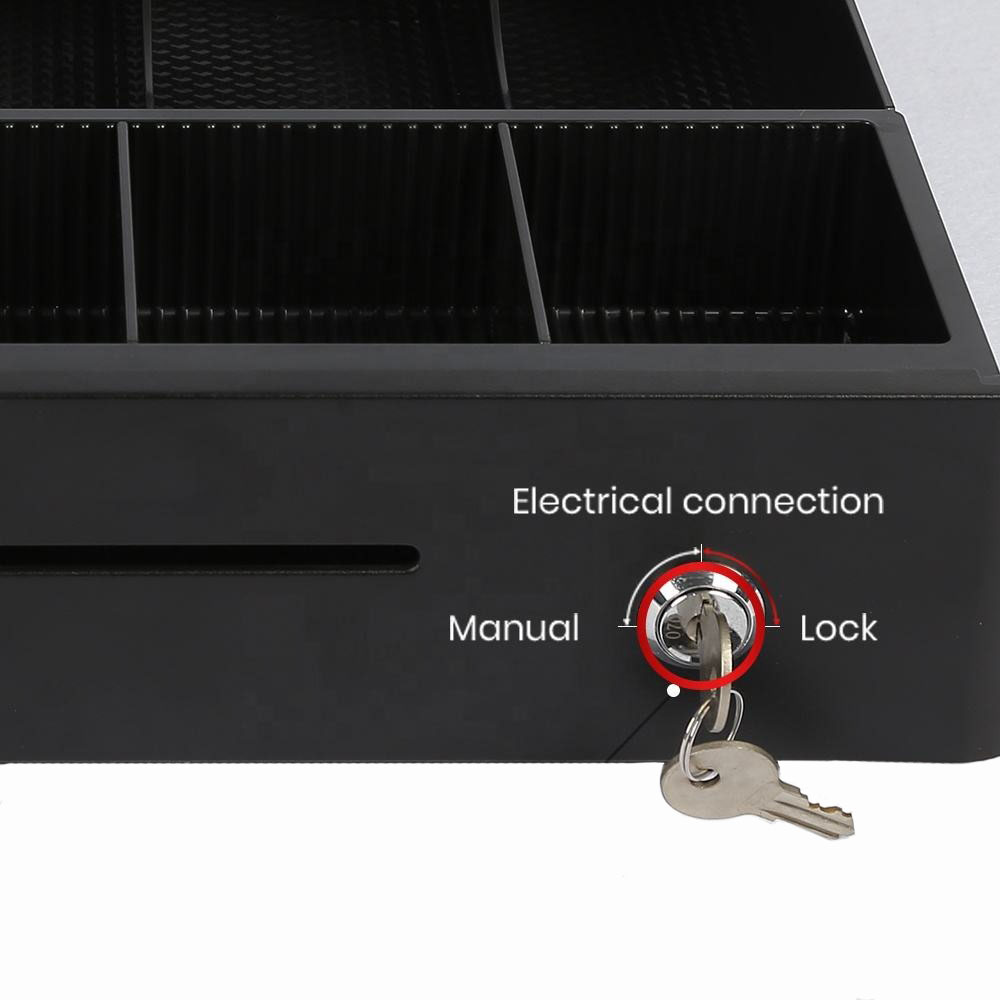 Денежный ящик для кассы HER405, черный