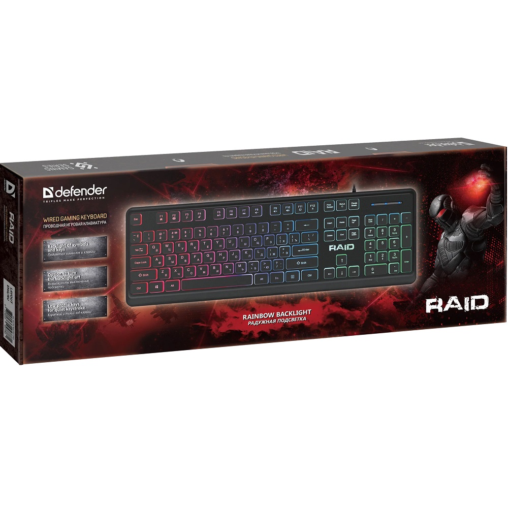 Проводная игровая клавиатура Defender Raid GK-778DL