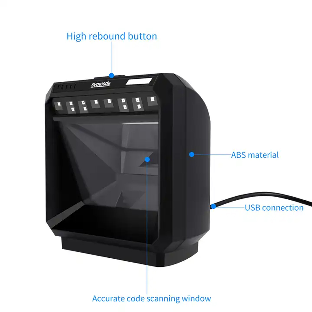 Сканер штрих-кода Symcode MJ-4300D, 2D, черный, настольный