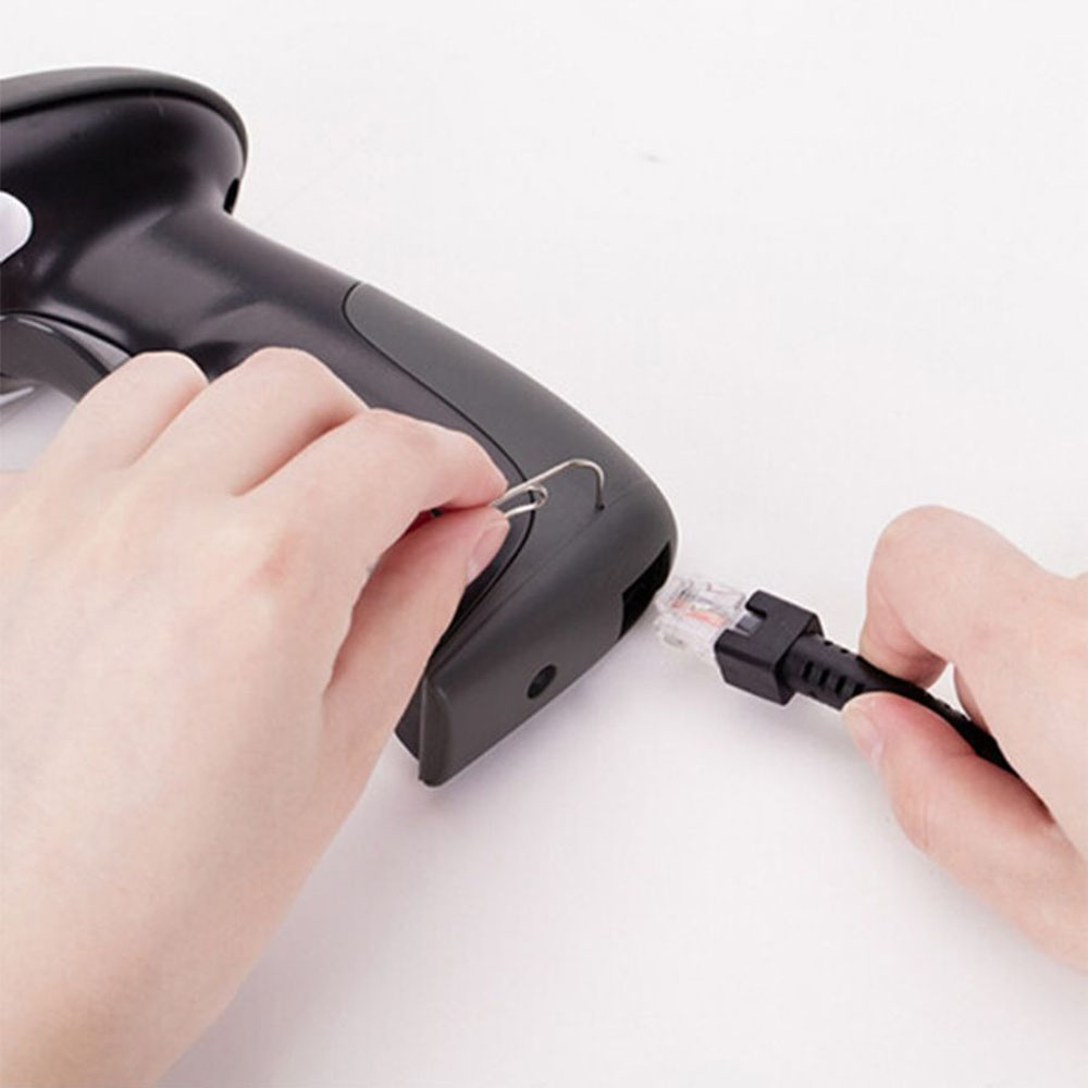 Сканер штрих-кода Deli 14880S (Проводной USB / Ручной сканер)