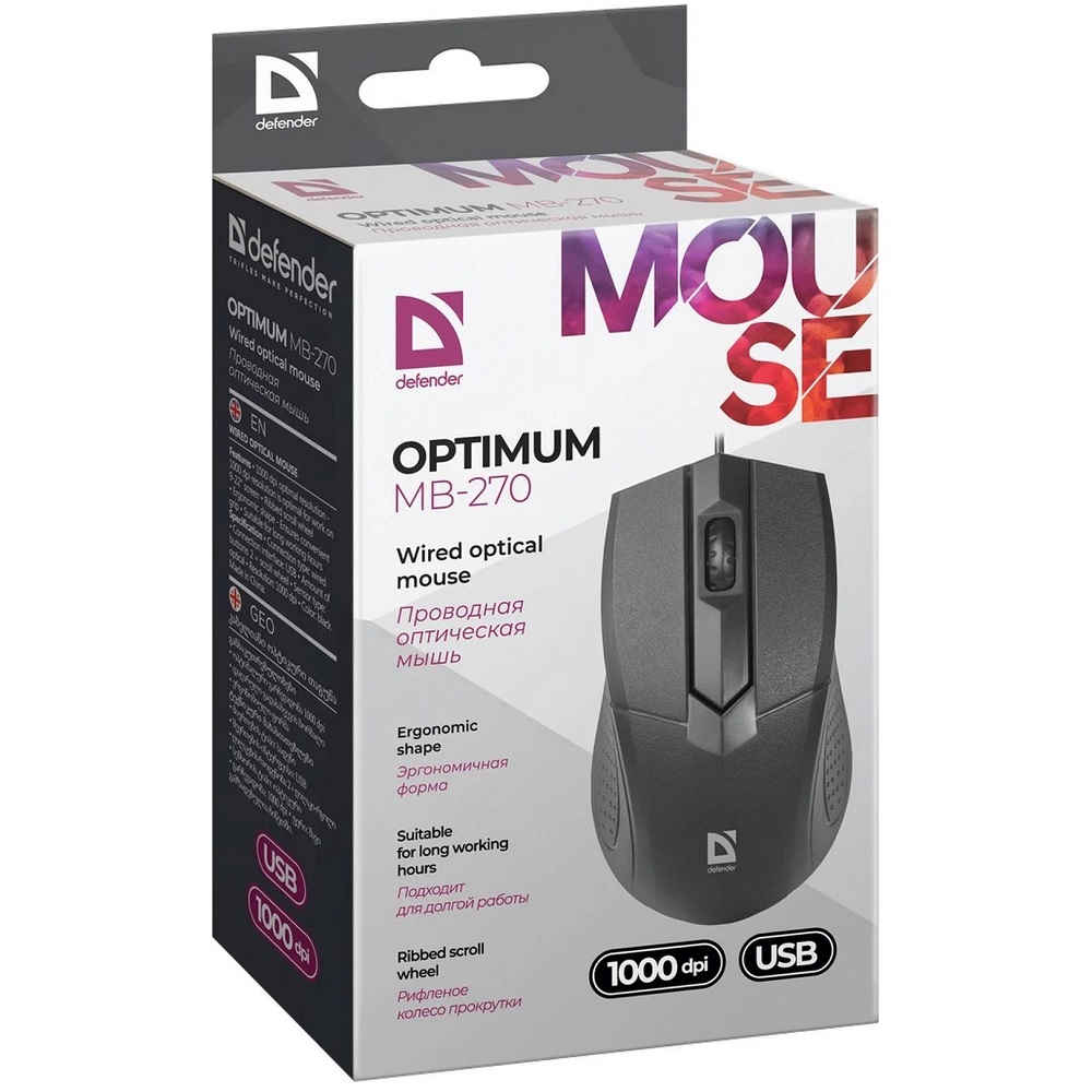 Проводная мышь Defender Optimum MB-270