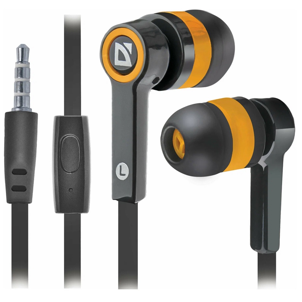 Наушники Defender Pulse 420 (Черный/Оранжевый)