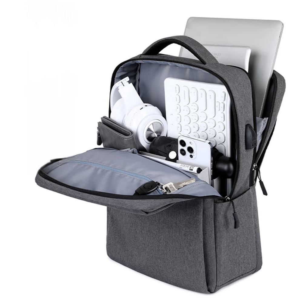 Рюкзак модель Brinch BW-371, материал полиэстер, размер 14-16", Темно-серый