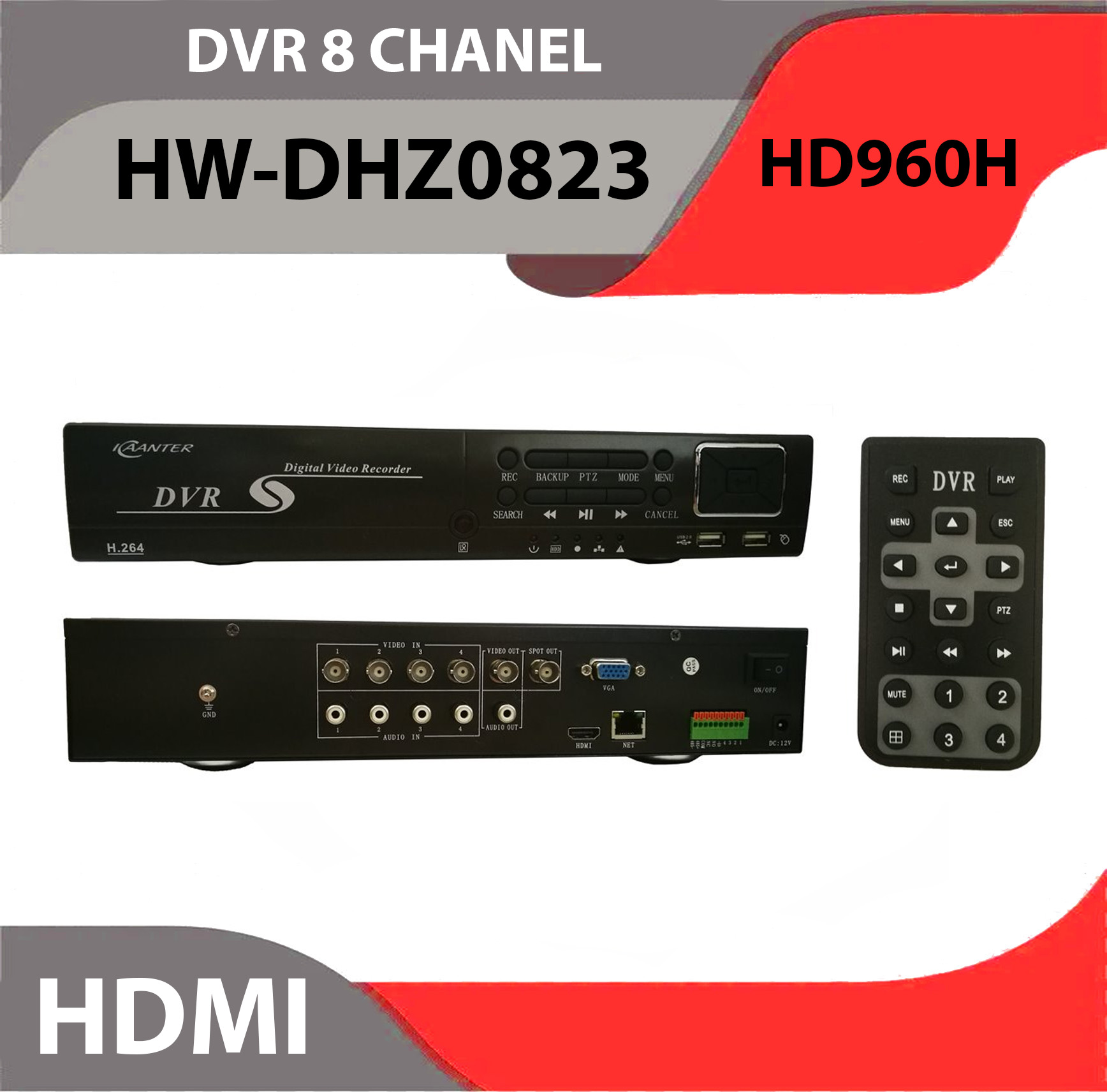 DVR 8 CHANEL HW-DHZ0823 HDMI, Analog