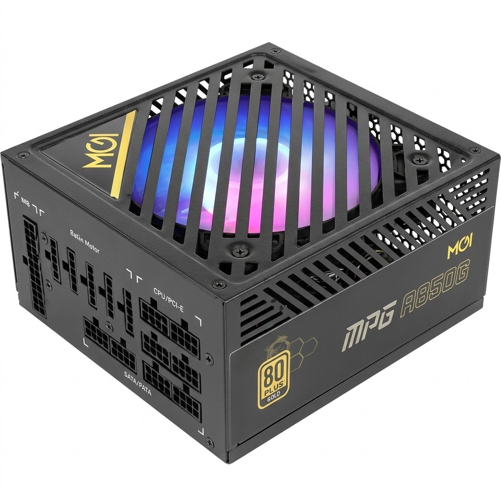 Блок питания для ПК MQI 850W 80+ Gold Power Supply Modular with RGB Fan