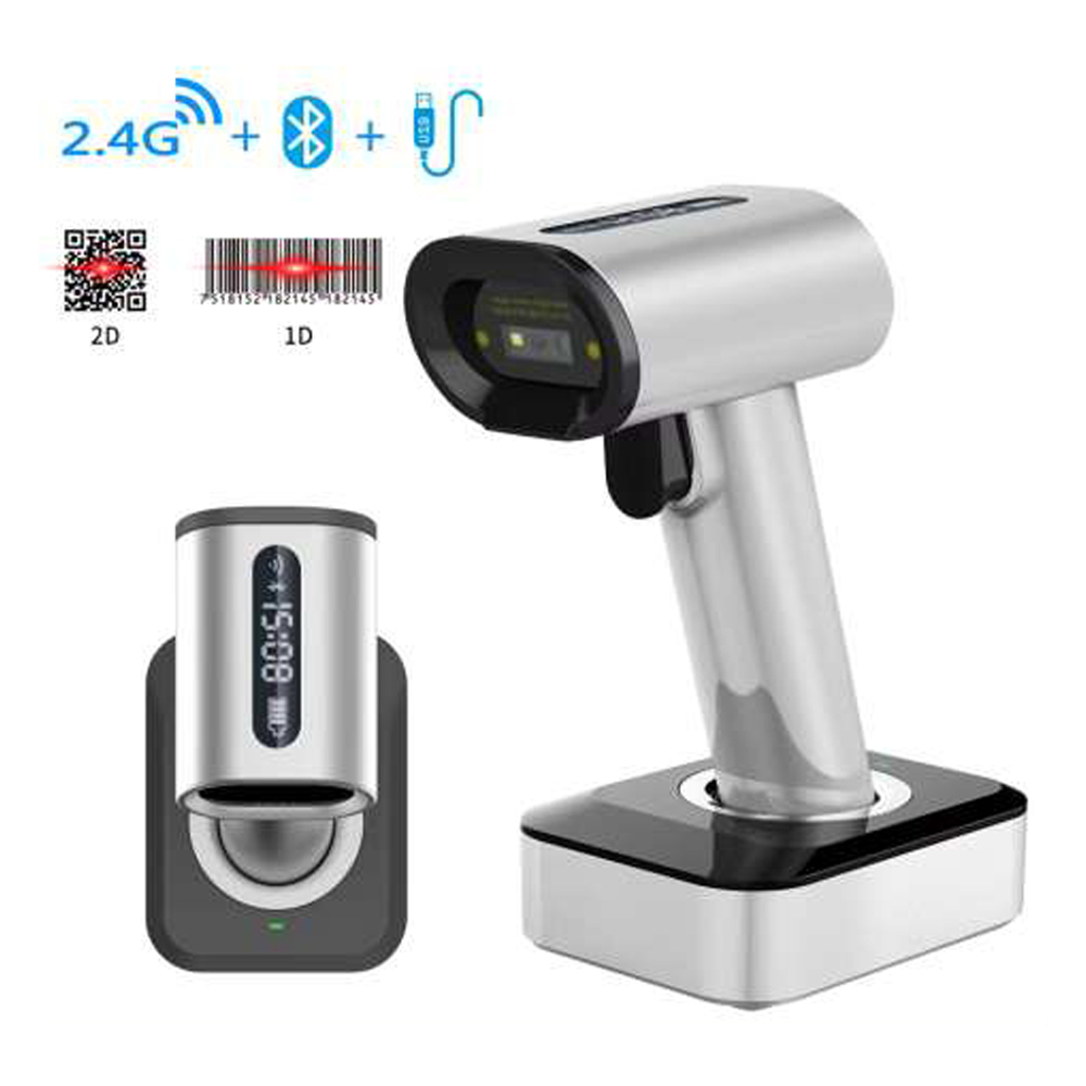 Сканер штрих-кода Symcode MJ-1932DB, 2D, беспроводной, серебристый