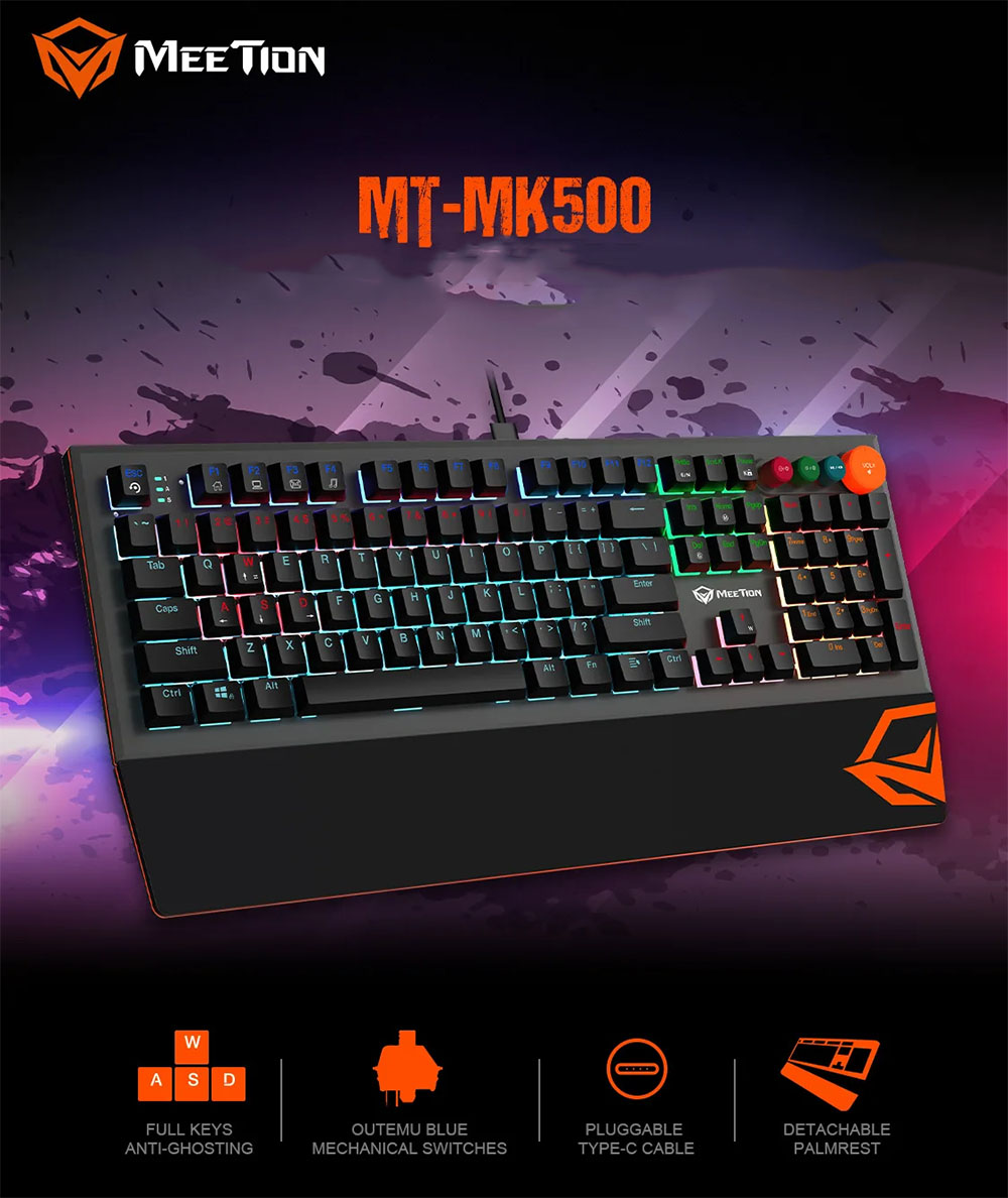 Проводная клавиатура Meetion MK500