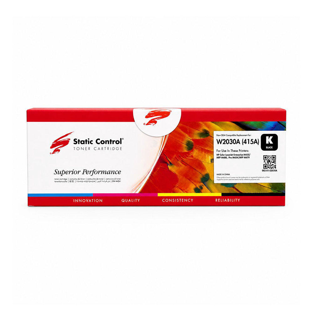 Картридж Static Control (002-01 -S2030A) W2030A (415A) Black HPColorLJ M455 M480 M454 M479