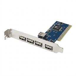 Карта расширения для ПК PCI на Usb 2.0 5-порт