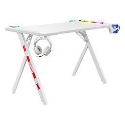 Игровой стол Defender Foton RGB, белый, 60x75x110см