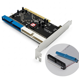 Карта расширения для ПК Pci на IDE 2 порта со шлейфом