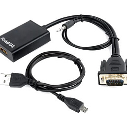Переходник с VGA на HDMI + AUX + USB