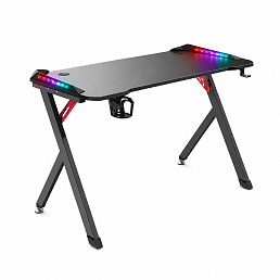 Игровой стол Defender Platinum (Платина) RGB, черный, 60x75x110см