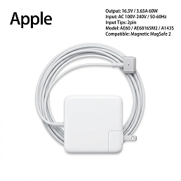 Зарядное устройство для Macbook Apple A1435 16.5V 3.65A 60W Magnetic  Magse2
