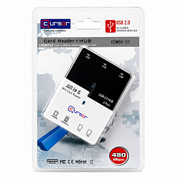 Множитель портов Cursor combo-31 Usb 2.0 + картридер