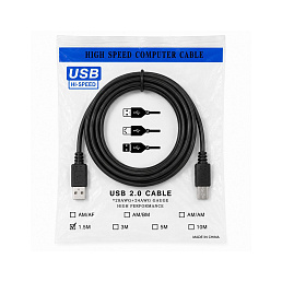 Кабель для принтера USB 2.0 1.8 м
